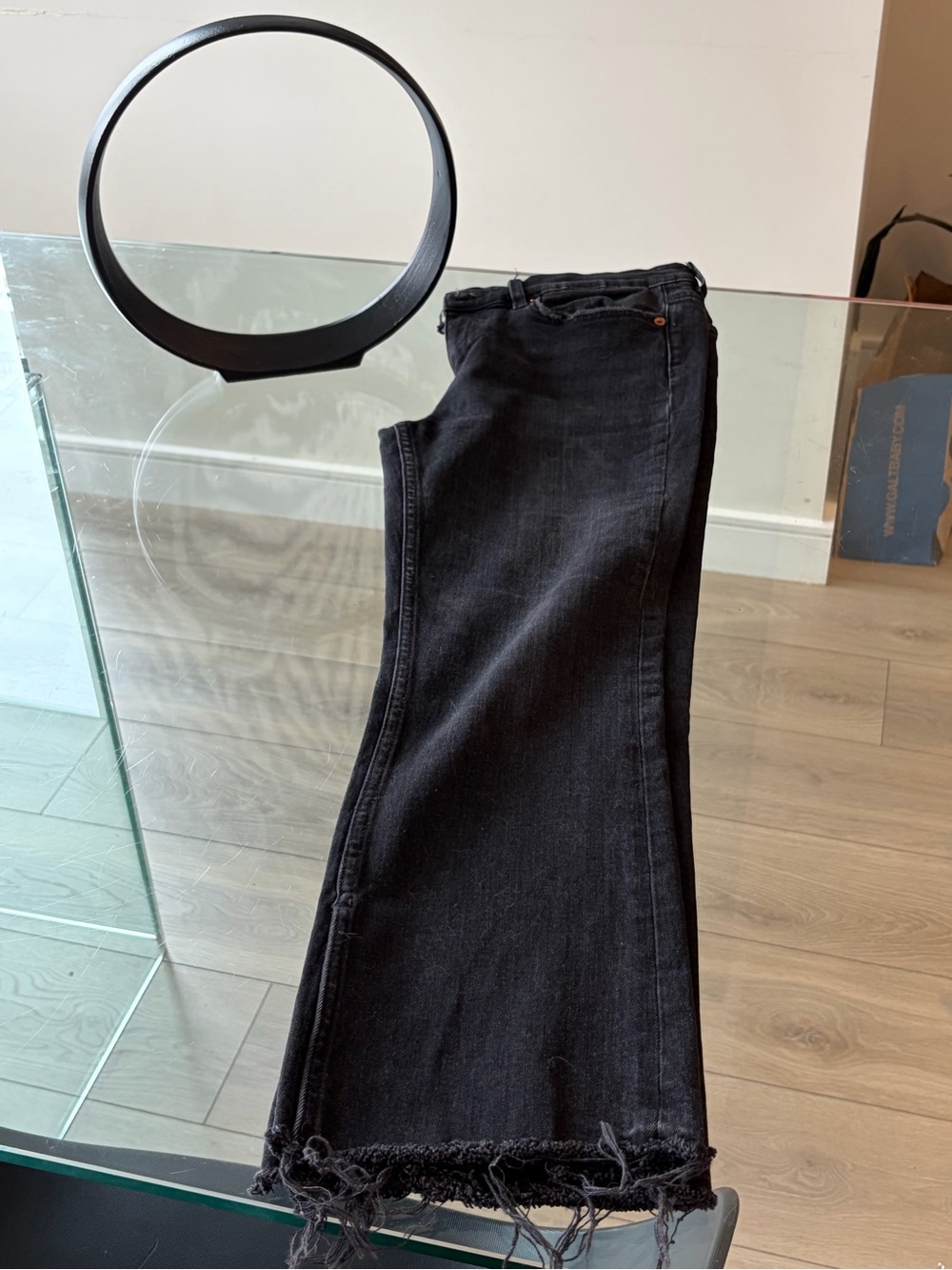 Zara Black Raw Hem Women's Jeans